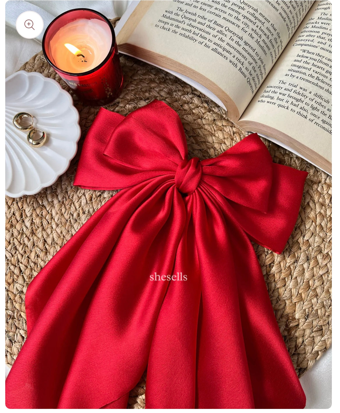 Hot red fairytail bow