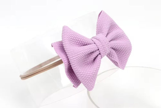 Lilac big bowknot headband