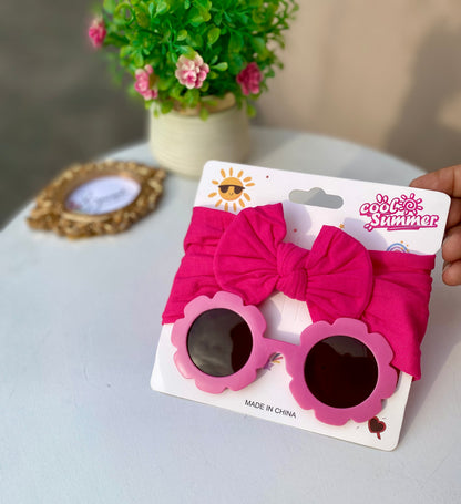 Pink headband with sunnies