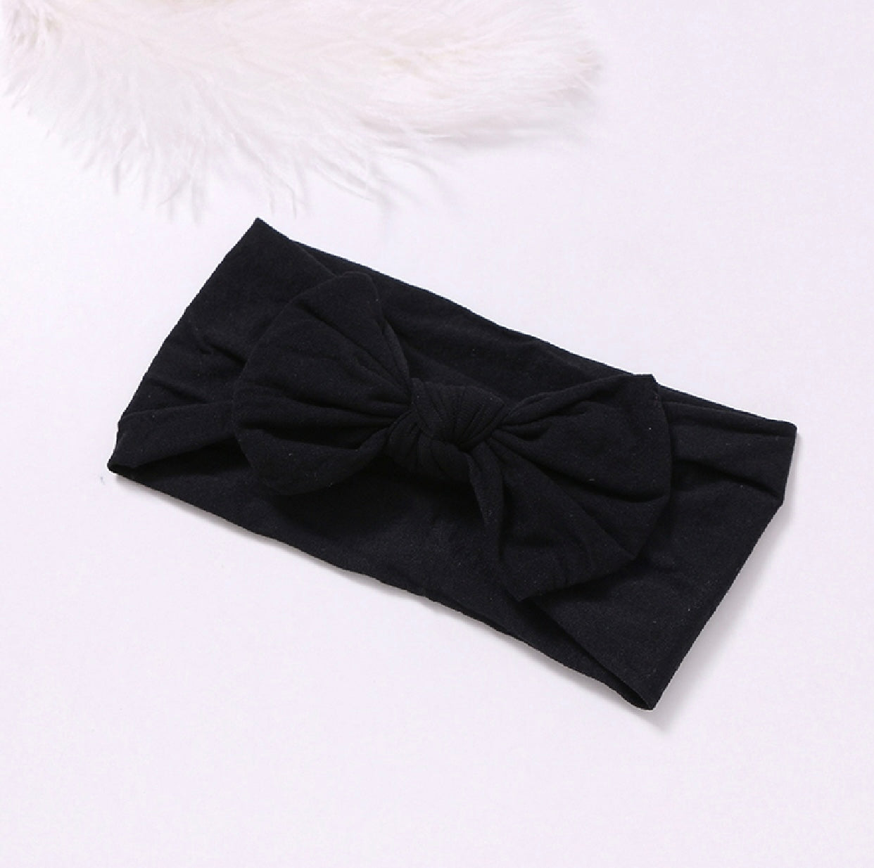 black soft nylon baby headband
