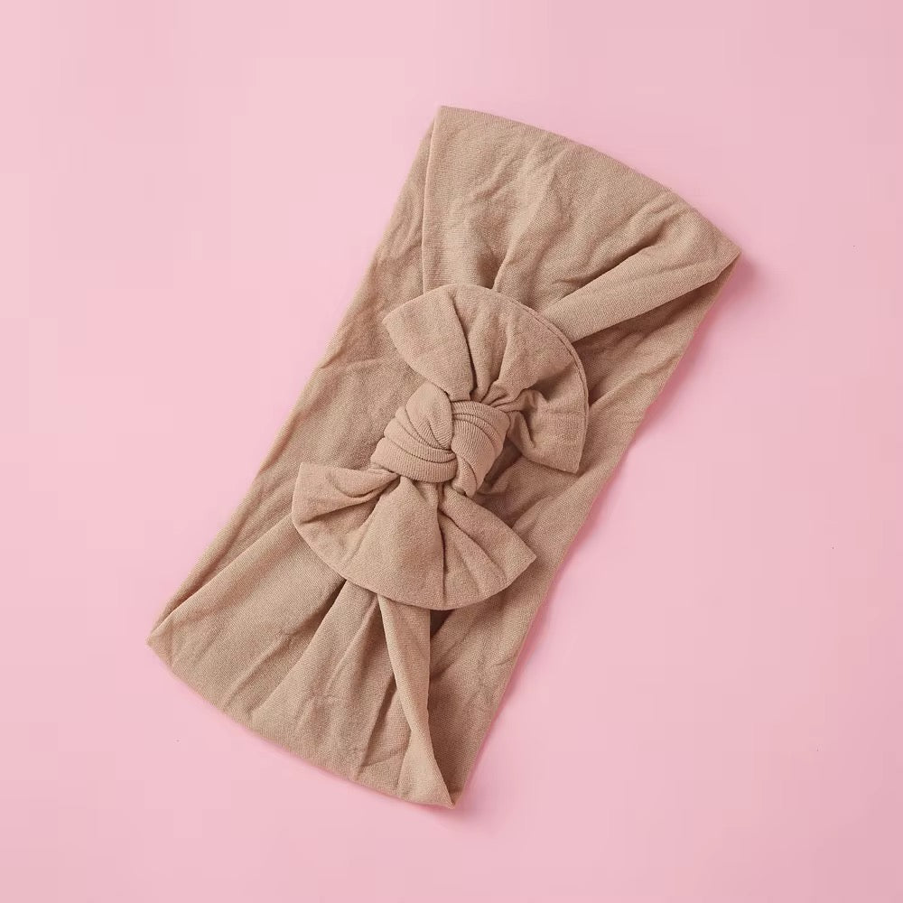 skin soft nylon baby bow headband