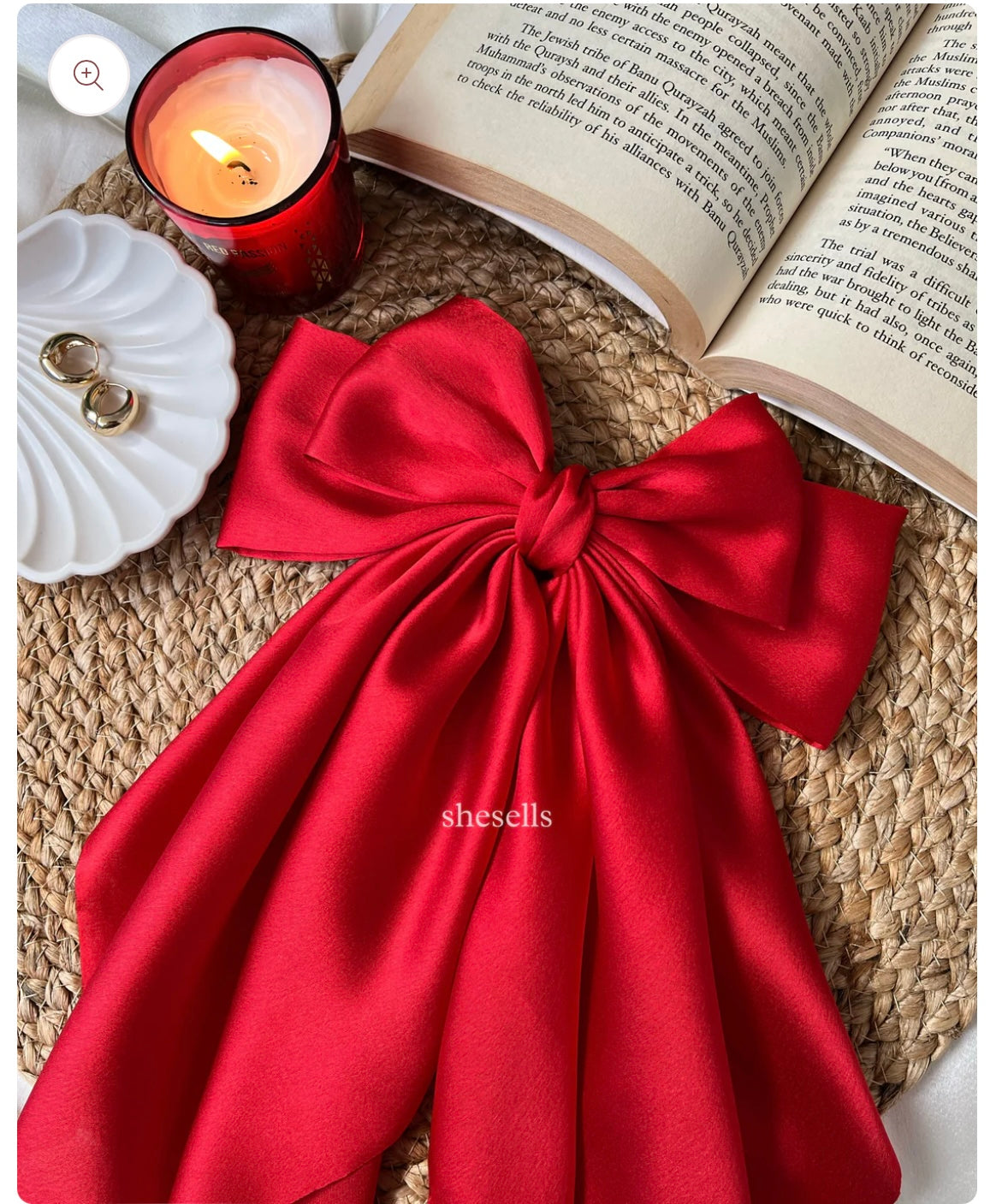 Hot red fairytail bow