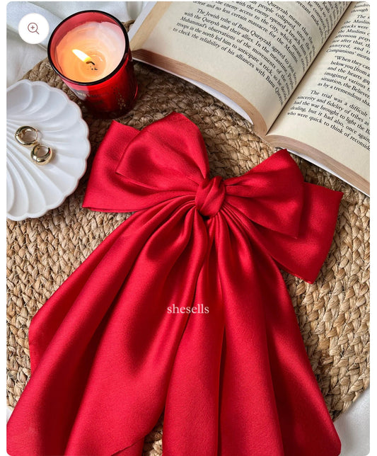 Hot red fairytail bow