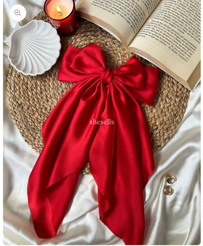 Hot red fairytail bow