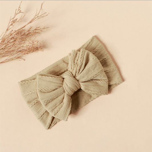 Skin double bow headband (knitted)