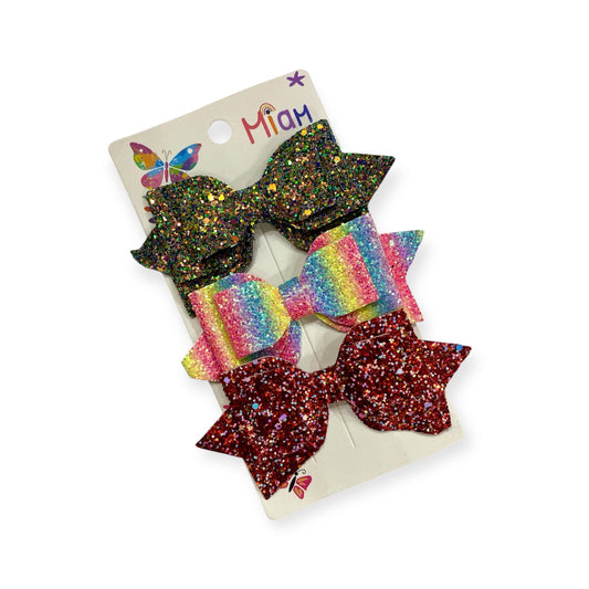 Shimmery bows