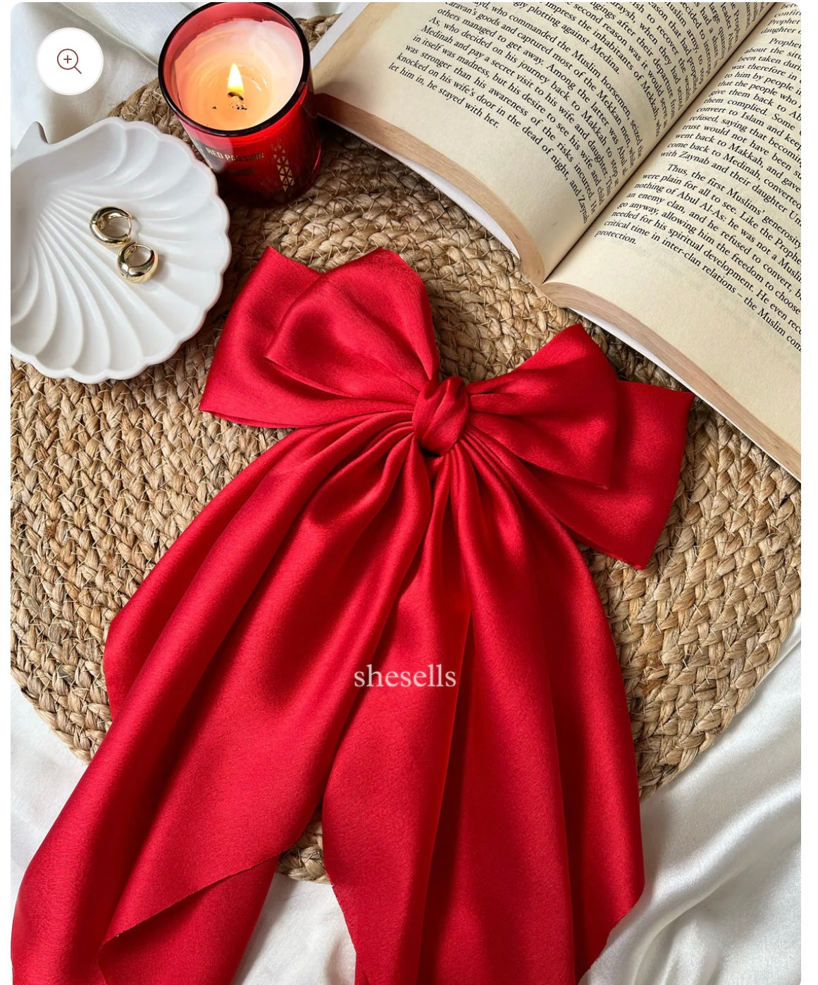 Hot red fairytail bow