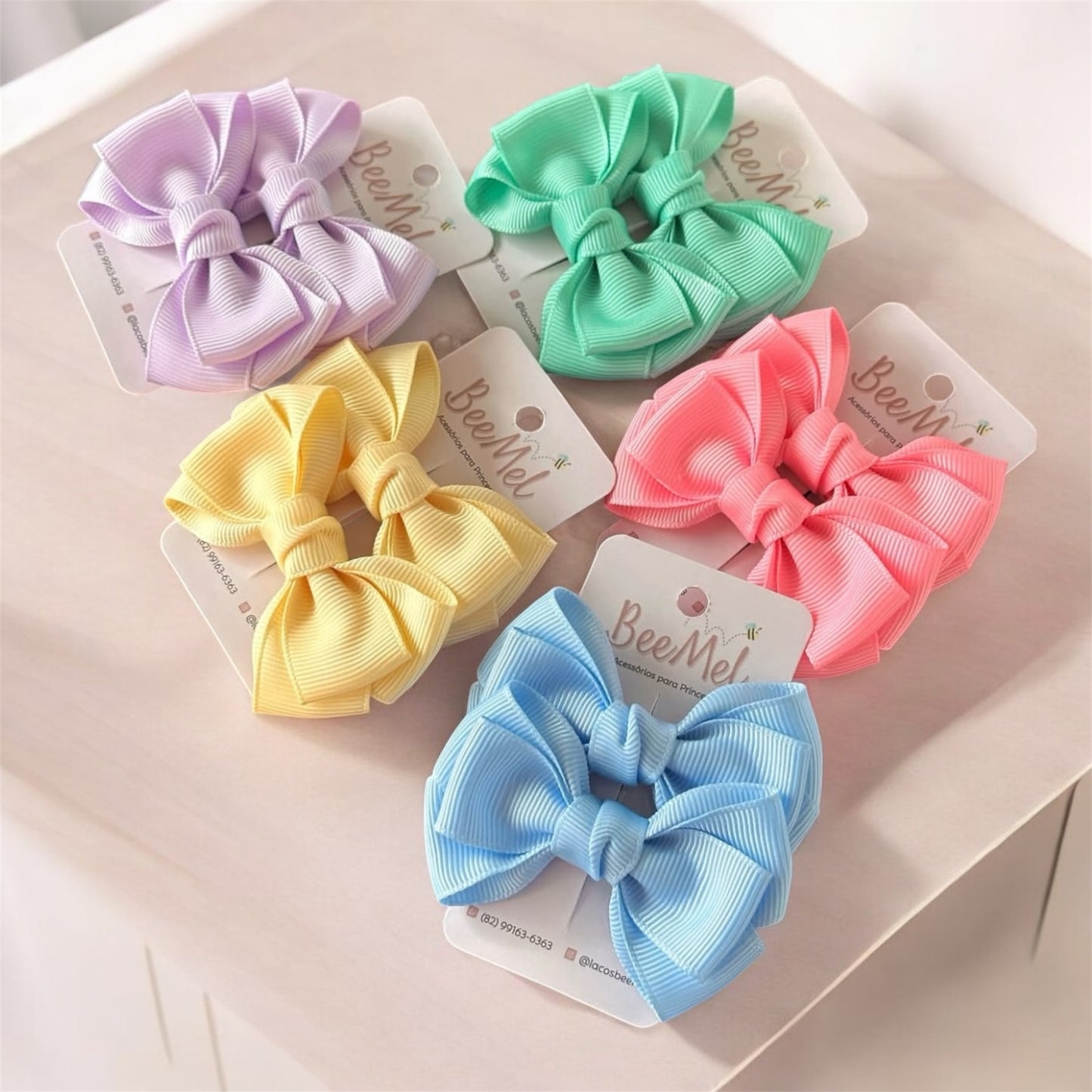 Mix and match bow hair ties  (10)