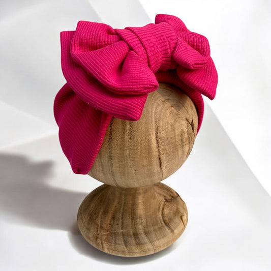 Hot pink bow cap