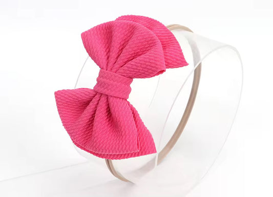 Hot pink big bowknot headband