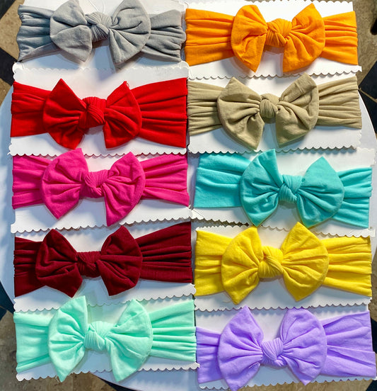 Nylon soft bow headband