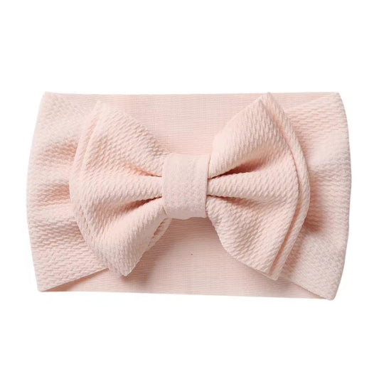 Off white textured bow headband